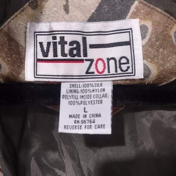 Vital Zone Vintage Women's Silk Jacket Size Large - Picture 4 of 9